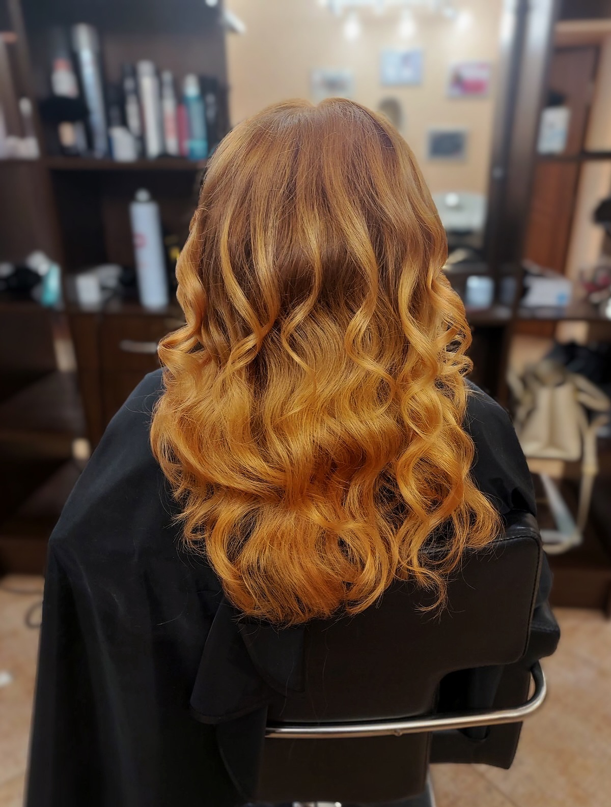 Окрашивание — рыжие локоны